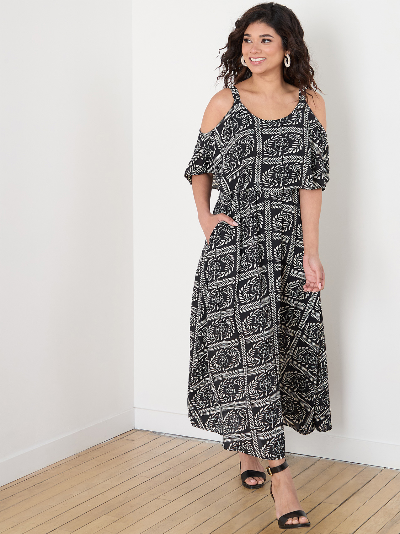 Kate spade cold shoulder crepe dress deals
