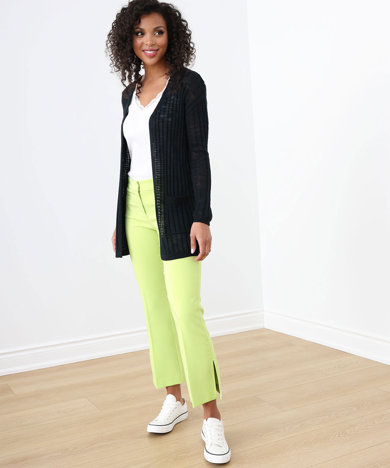 Neon discount green cardigan