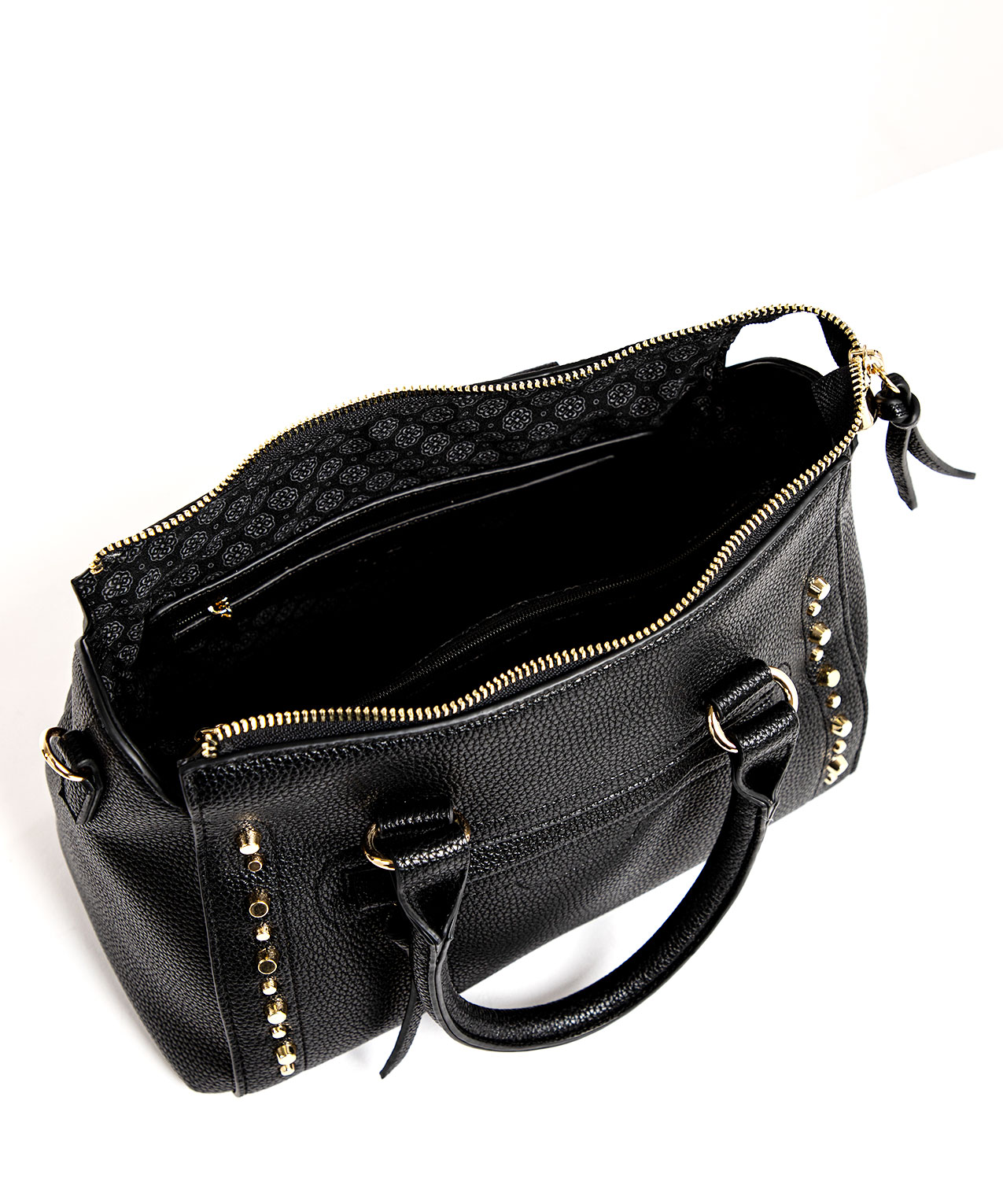 Black studded handbags sale
